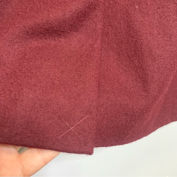 Hobbs London Burgundy Wool Long Sleeve V-Neck Midi Dress Size 14 NWOT! - Picture 7 of 11